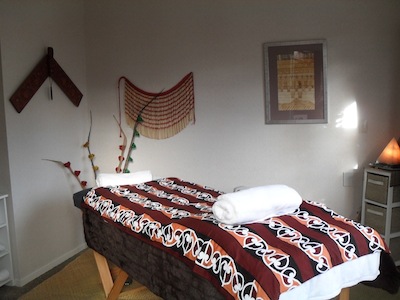 Massage healing room at wikitoria maori healing